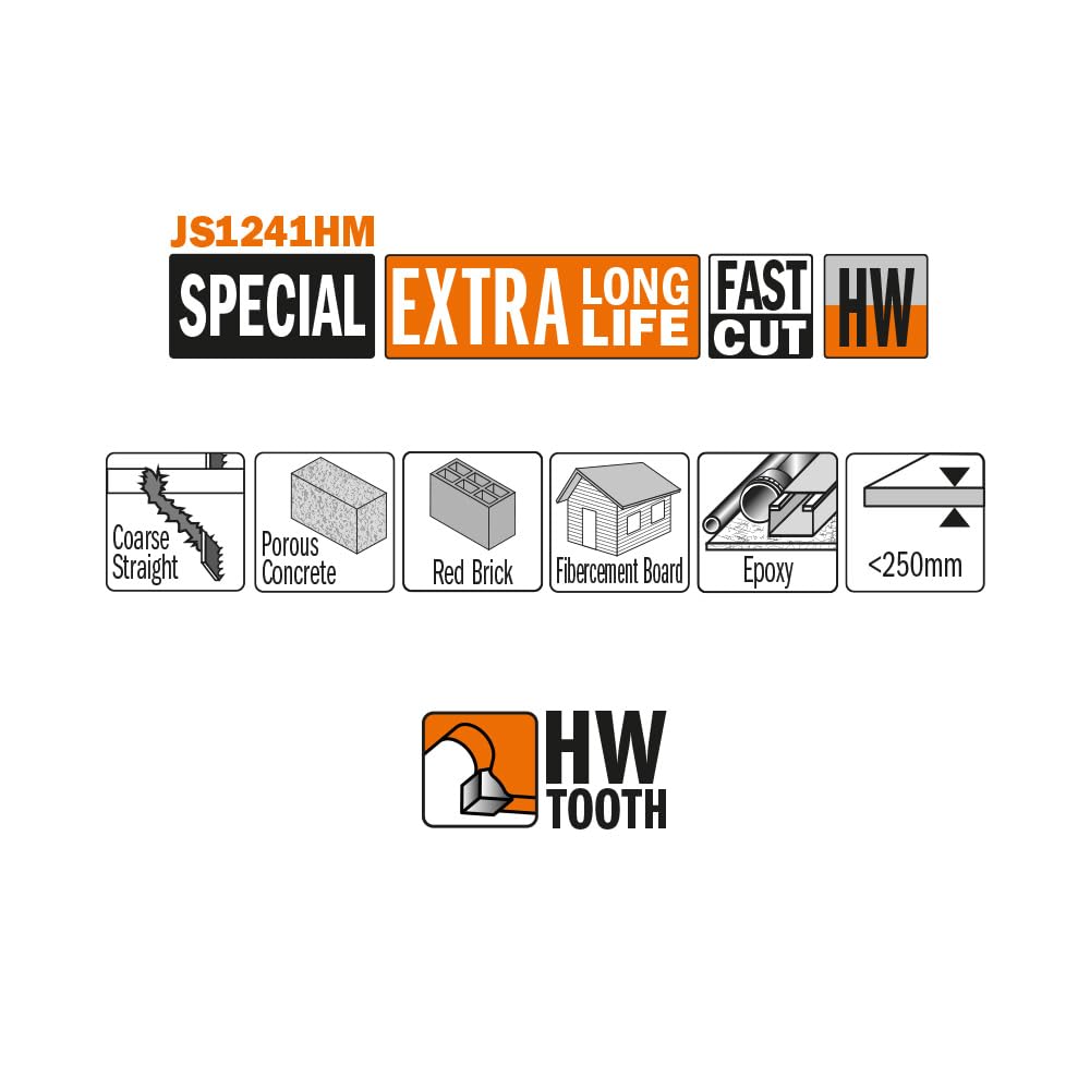 CMT ORANGE TOOLS JS1241HM-2 2 LAME SEGHETTO SPECIAL HM 300x22x1.5 3TPI CARBIDE TIPPED