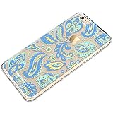 iPhone 6 Case, ESR iPhone 6 /6s Case Hybrid [Shock Absorbing] TPU Bumper +[Scratch Resistant] Hard Back Cover Clear with Design Protective Case for iPhone 6s / 6-Dream Catcher - Cyan Paisley