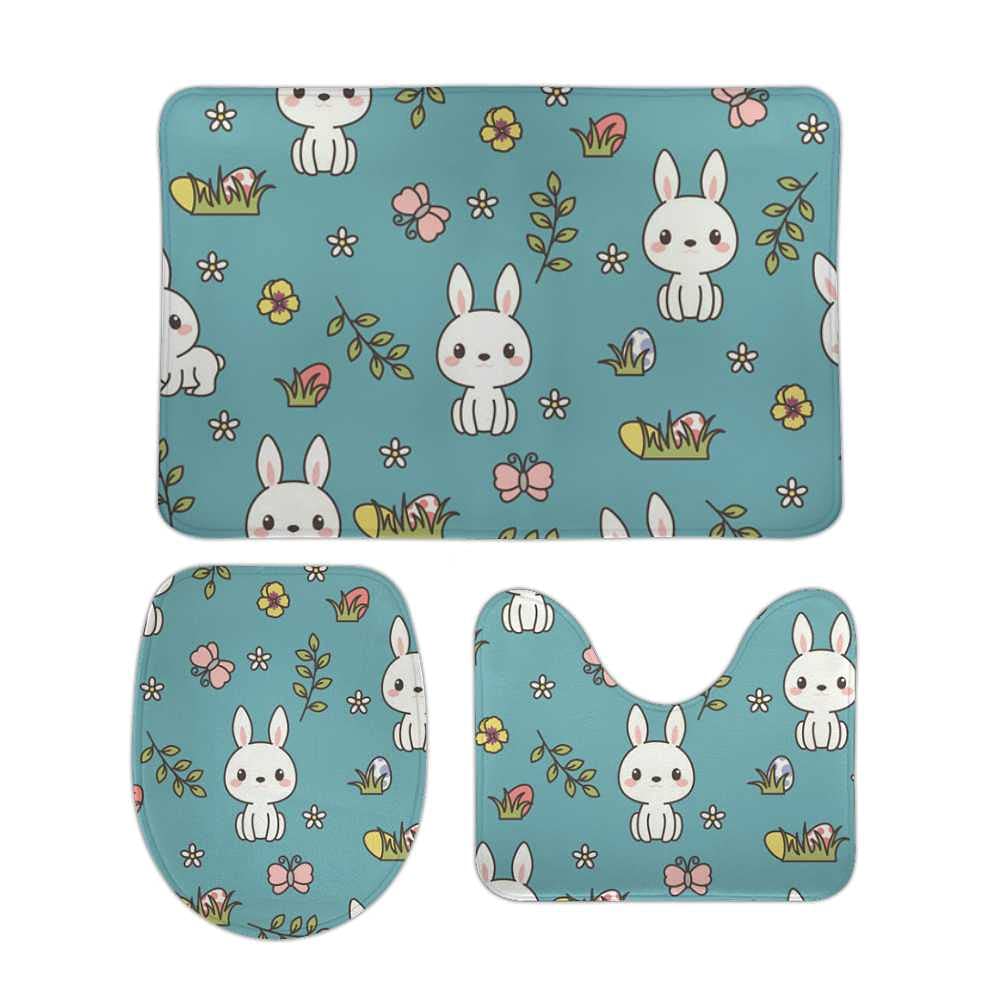 Tapis de bain antidérapant lot de 3 tapis mousse polaire douce