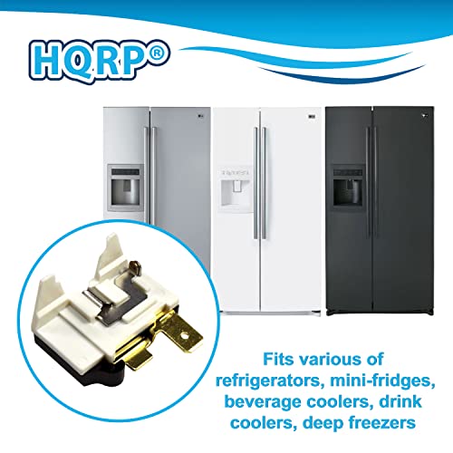 Hqrp Compressor 4.7 Ohm 3-Pin Ptc Starter/Start Relay And Overload Kit Compatible With Mini Fridges, Compact Refrigerators, Beverage & Wine/Beer Coolers, Deep Freezers, Beer/Wine Refrigerators #TOP6