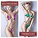 Zhanmai 4 Pcs Womens g String Thong Bikini Women's Exotic Lingerie Sets Swimwear for Beach Party (Blue,Rose,Green,Purple,One Size)