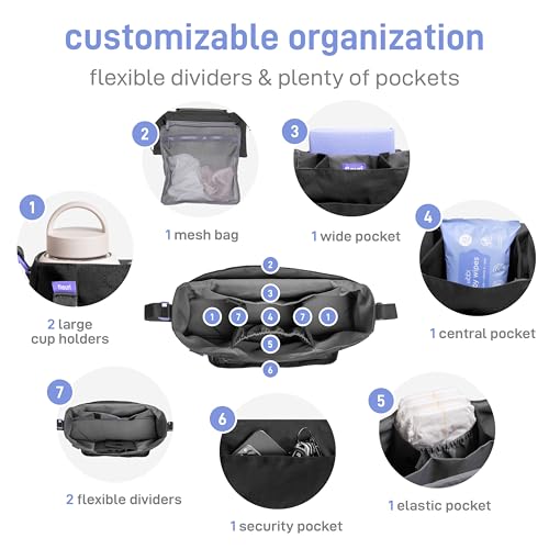 Ubbi Fleuri Anywhere Stroller Organizer, Licorice by Ubbi - Used condition - Image 5