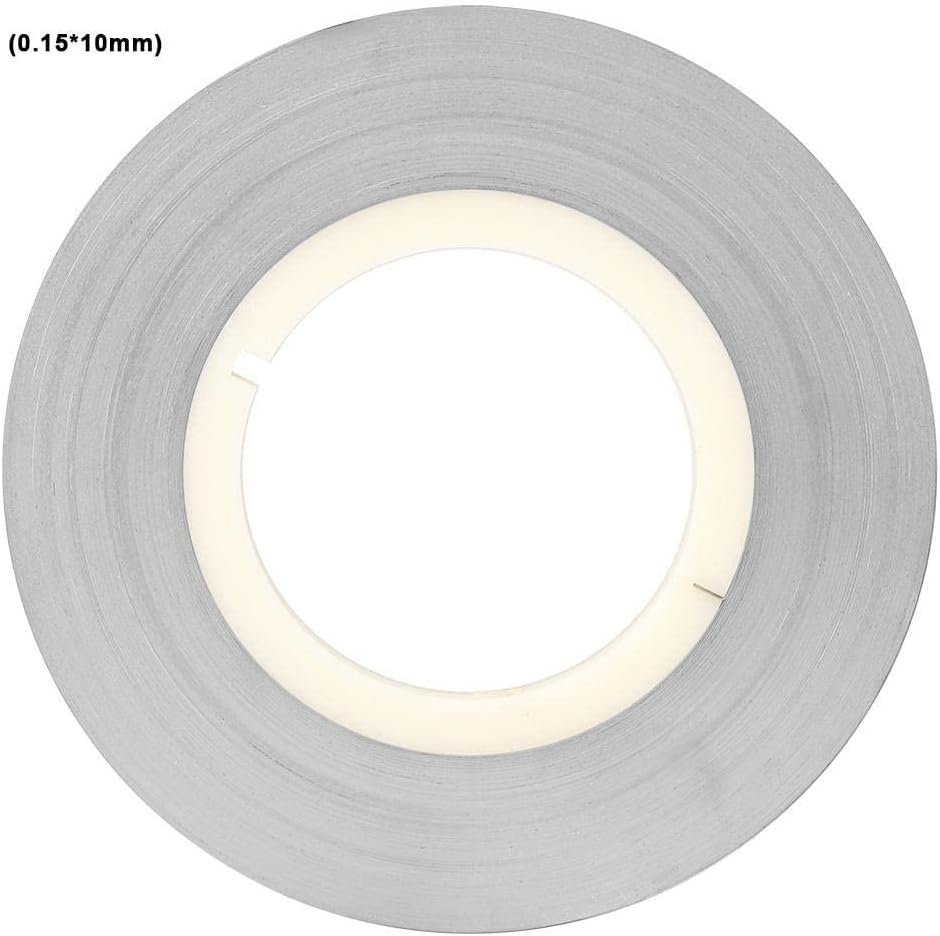 Battery Nickel Tape, 0.15mm Nickel Steel Nickel Plated Strip Tape Battery Spot Welding Tape 1KG in Weld Steel Nickel Strip Tape(0.15 x 10mm) - - 