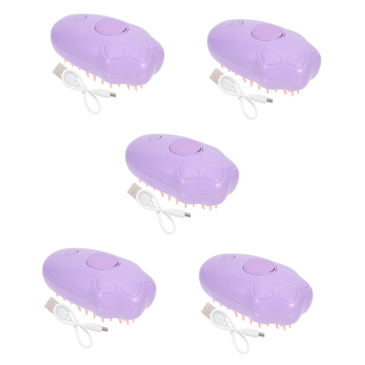 VANZACK 5piezas Cepillo De Vapor Para Gatos y Perros Multifuncional Cepillo De Masaje Autolimpiante Experiencia De Spa Casa Para Baños De Mascotas y Cuidado Del Pelaje