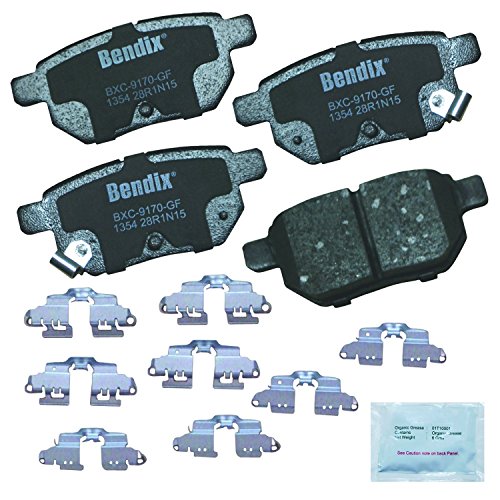 Image of Bendix Priority1 CFC1354 Ceramic Rear Brake Pads for Select Models Lexus CT200h, Pontiac Vibe, Scion tC, xB, Suzuki Swift, Toyota Corolla, Corolla iM, Matrix, Prius, Prius AWD-e, Prime, Yaris, Yaris