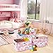 Lawei Set of 3 Rainbow Foldable Storage Baskets, Collapsible Fabric Storage Bins for Shelves, Rectangle Toy Basket Organizer Box for Office, Home, Bedroom, Laundry, Nursery, Camping, Travel