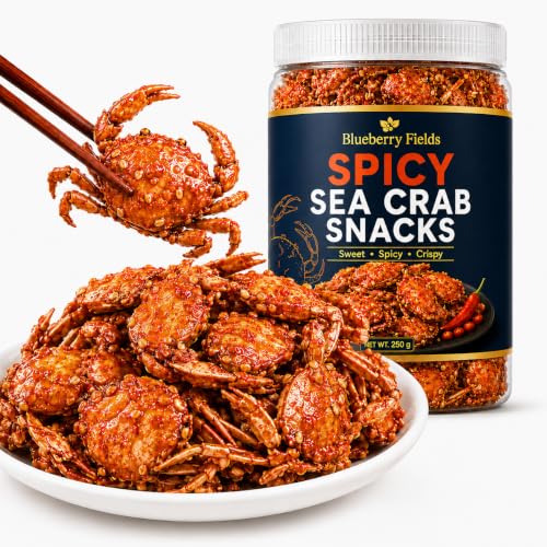 Spicy Sea Crab Snacks, Ready-to-Eat Crispy Crab Snack (250g/8.8oz) |