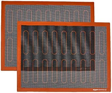 AmazonCommercial Silicone Baking Mat (30.5 cm), Pack of 2