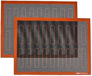 AmazonCommercial Silicone Baking Mat (30.5 cm), Pack of 2