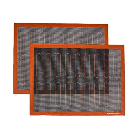 AmazonCommercial Tapete de Silicona Microperforado para Hornear (30.5 cm) x 2 Cover