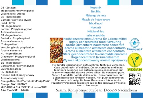 Mélange de noix arôme concentré Sasami 100 ml formule e-liquide vegan - 4