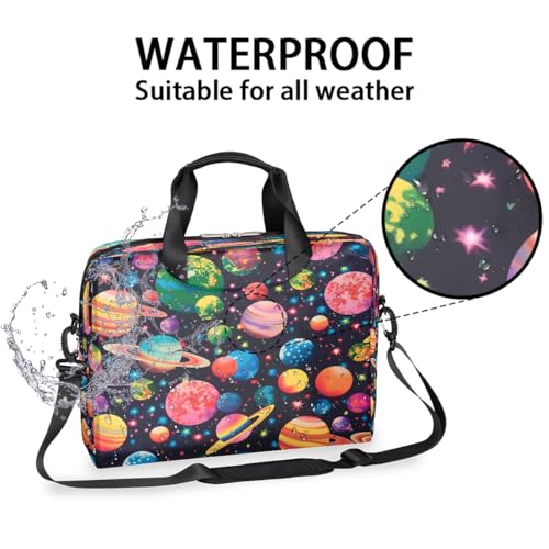 Maletín para laptop con diseño Colorful Planets, 13-16 pulgadas miniatura 3