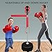 Wodesid Boxing Ball Free Standing Boxing Punching Bag Reflex, Height Adjustable Punching Ball Stand, Hand Pump for Teens Kids Adults, Pedestal Reflex Bag Freestand (with 360° Reflex Bar)