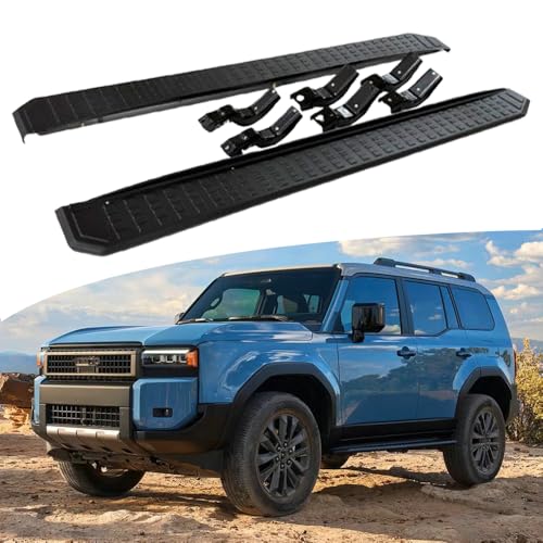 FTAPACCE 2PCS Side Steps Running Boards Nerf Bars Fits for Land Cruiser J250 Land Cruiser Prado LC250 2024 2025