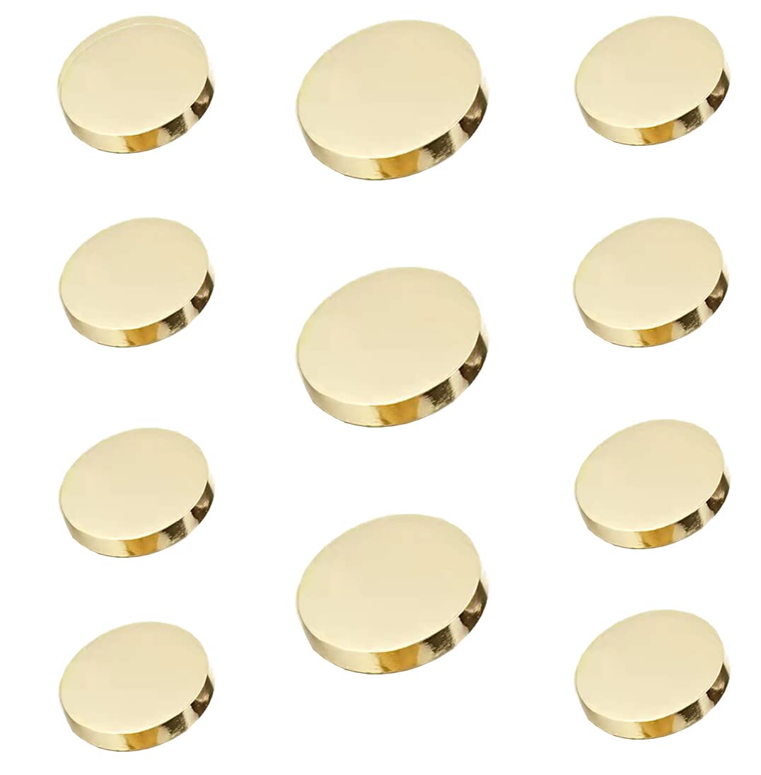 11Pcs Metal Flat Button, 8Pcs×20mm and 3Pcs×25mm Women Suit Woolen Coat Button Male Jacket Button Shirt Suit Trousers Button (Gold)