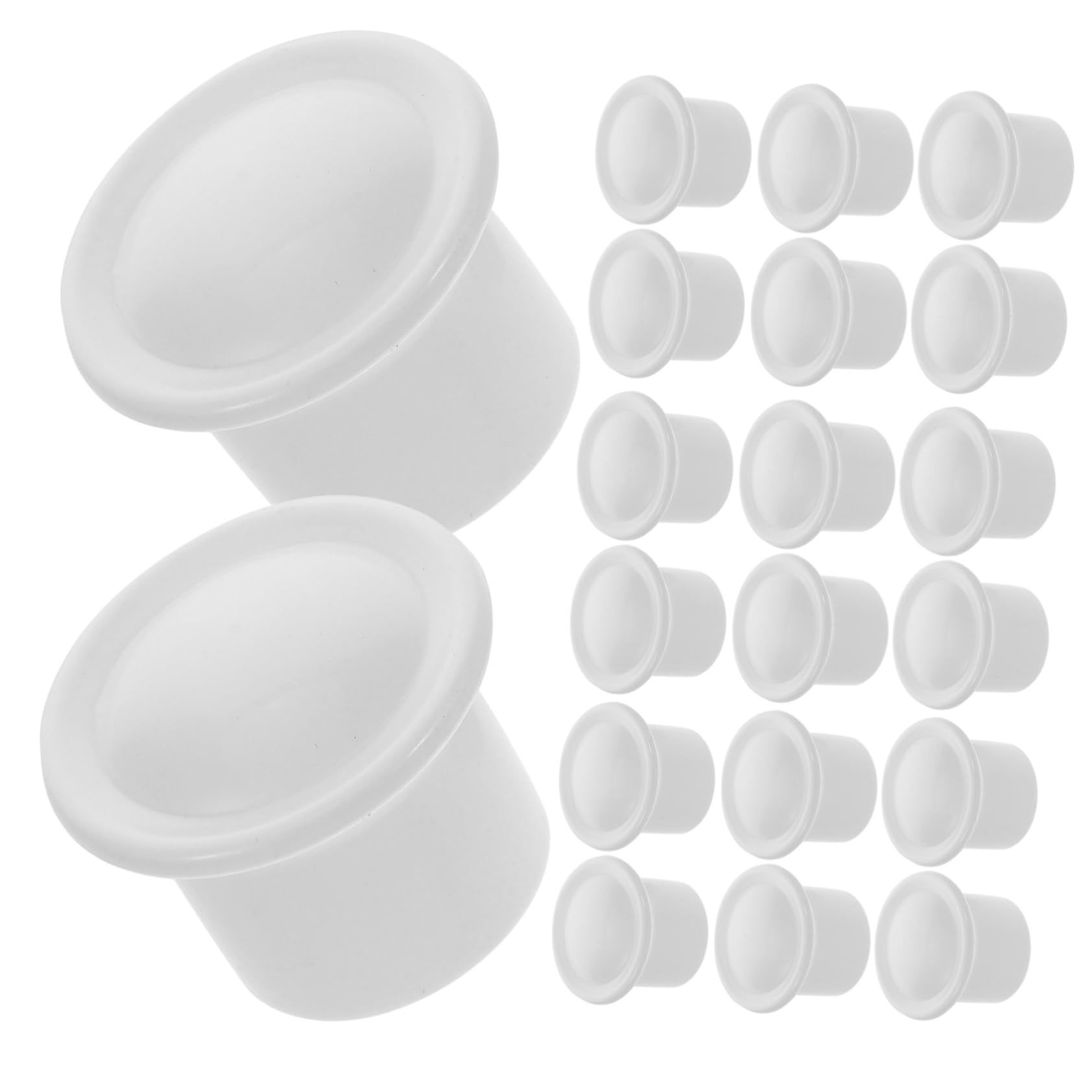 JECOMPRIS 95Pcs Curtain Rod End Caps Finials for Curtain Rods Easy Installation Plug Caps Dust Protection Flexible Matching for Roman Curtain Poles