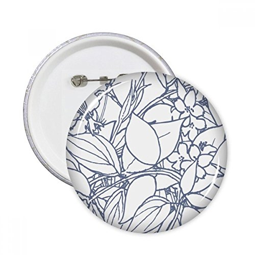 Badge d'art abstrait plantes rond : l'idée cadeau poétique pour vos proches