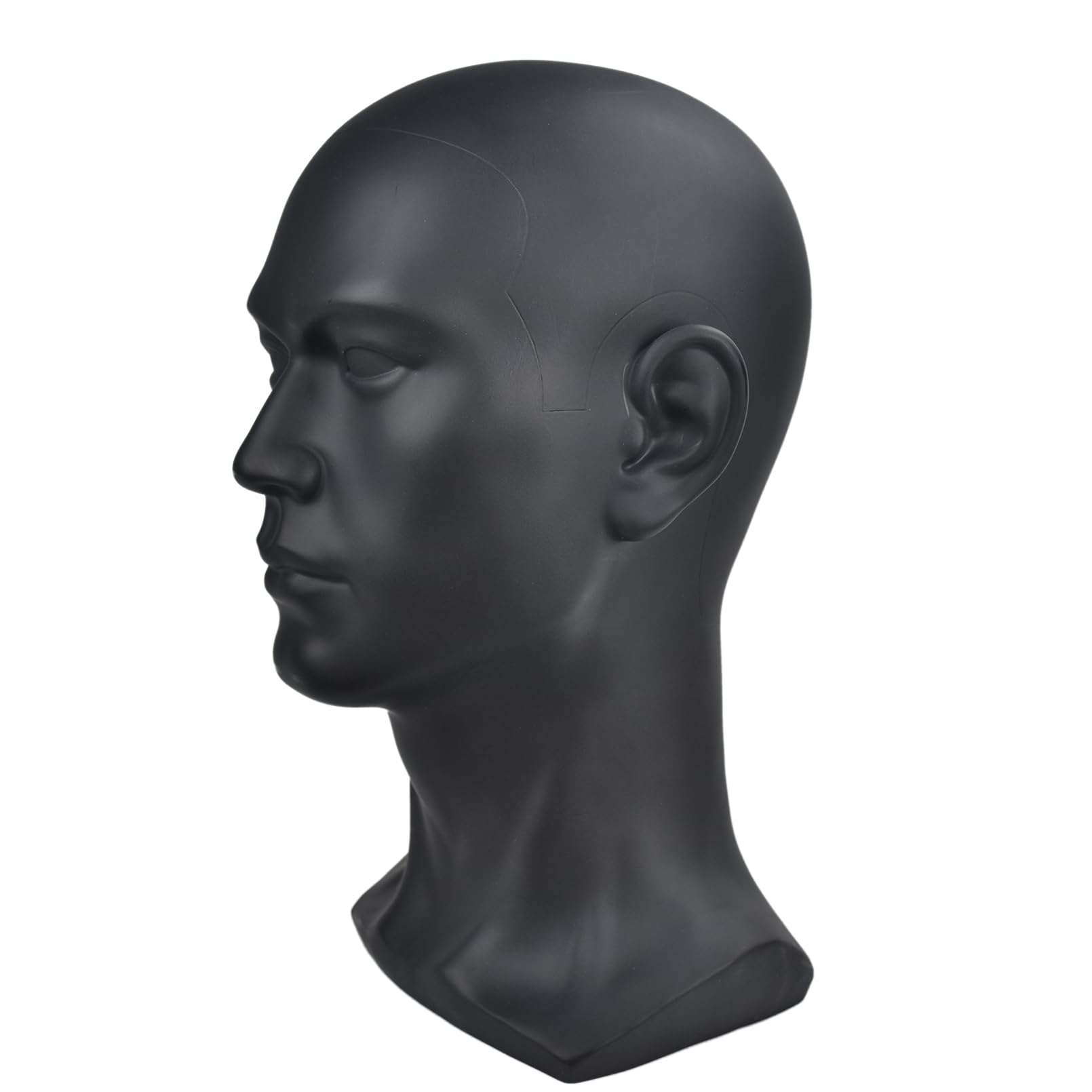 Maniquí de Cabeza de Hombre Profesional cosmetología maniquí de Cabeza para la exhibición de Pelucas Gafas Sombrero joyería Auriculares Soporte de exhibición （L-YH）