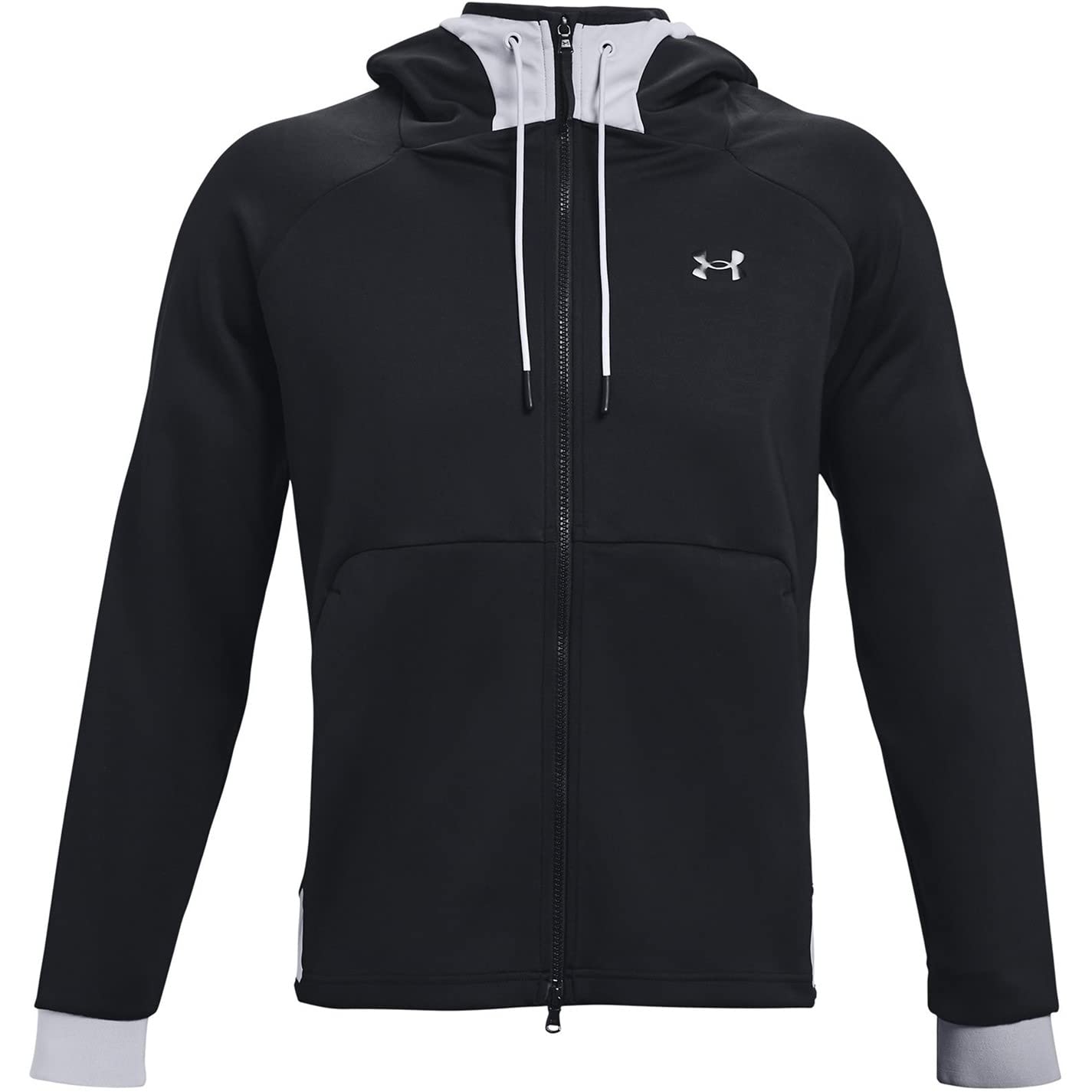 Under Armour Mens Hoodie Sweatshirt recover full Zip L Black White