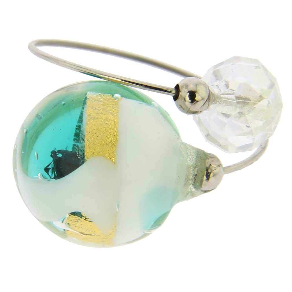Glass Of VeniceGlassOfVenice Murano Glass Lagoon Reflections Ring - Aqua