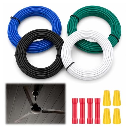 Flutesan Ceiling Fan Wire Extension Kit, 18 AWG Copper, 110 Inch, 4 Colors