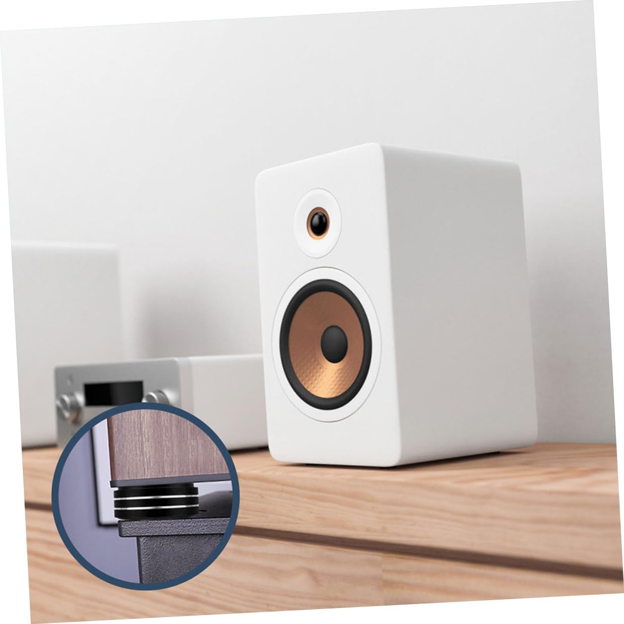 iplusmile 4pezzi Cuscinetti Isolanti Acustici in Spugna Base per Altoparlanti Cuscinetto Isolante per Giradischi Piedini Antivibranti per Altoparlanti Cuscinetti Insonorizzati Audio
