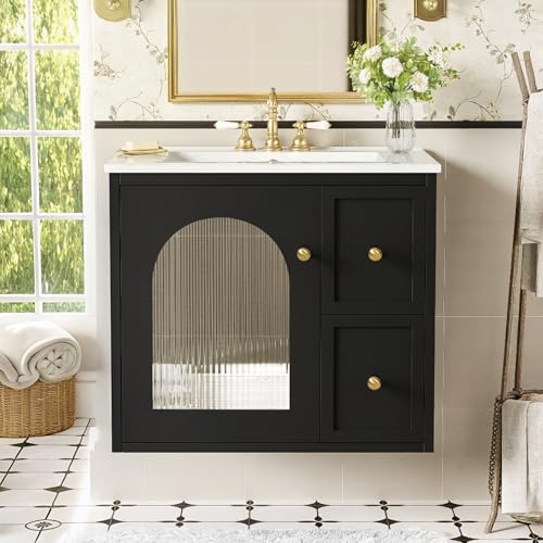 Marzzi 24" Floating Bathroom Vanity with Sink, Wall Mounted Bathroom