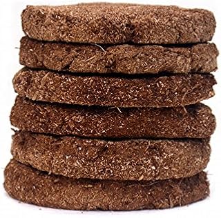 Navya Agriallied Shivapriya Havan Kande/Cow Dung Cake/Uple/Thepdi/130 mm Round Shape - Set of 32