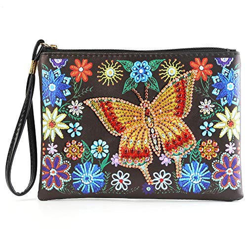 DIY Diamond Painting Handbag Bag Butterfly Special Shaped Diamond Painting Wristlet Clutch Women Wallet Handbag Art Crafts Gifts for Ladies and Girls - Thumbnail 7