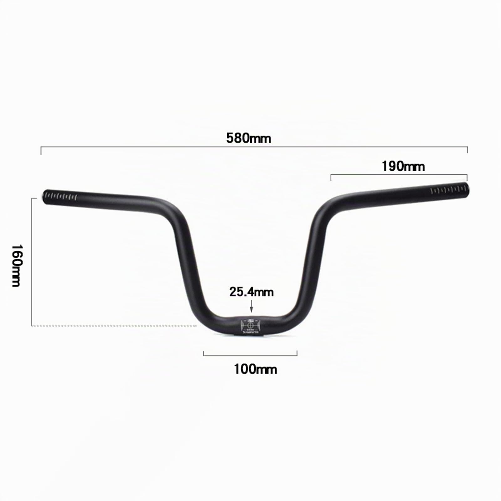 Guidon de vélo Horizontal Guidon de vélo 1 Pouce Accessoires de Serrage Équipement léger Type M Pliant pour BMX Sports Activités de Plein air, 58x16cm