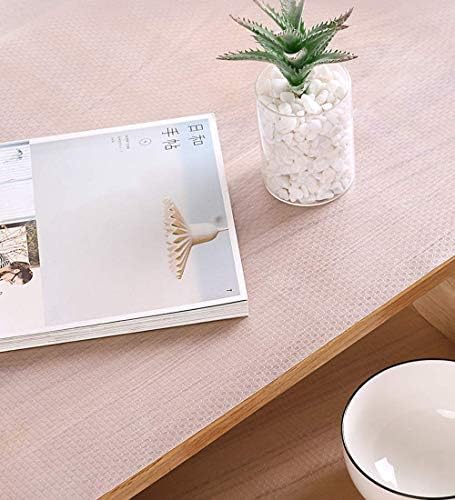 Shelf Liner Non-Slip Adhesive (Clear, 3 Rolls 45x150cm) EVA Cupboard Cabinet Pad Drawer Mat Fridge Liner Roll for Kitchen and Bedroom