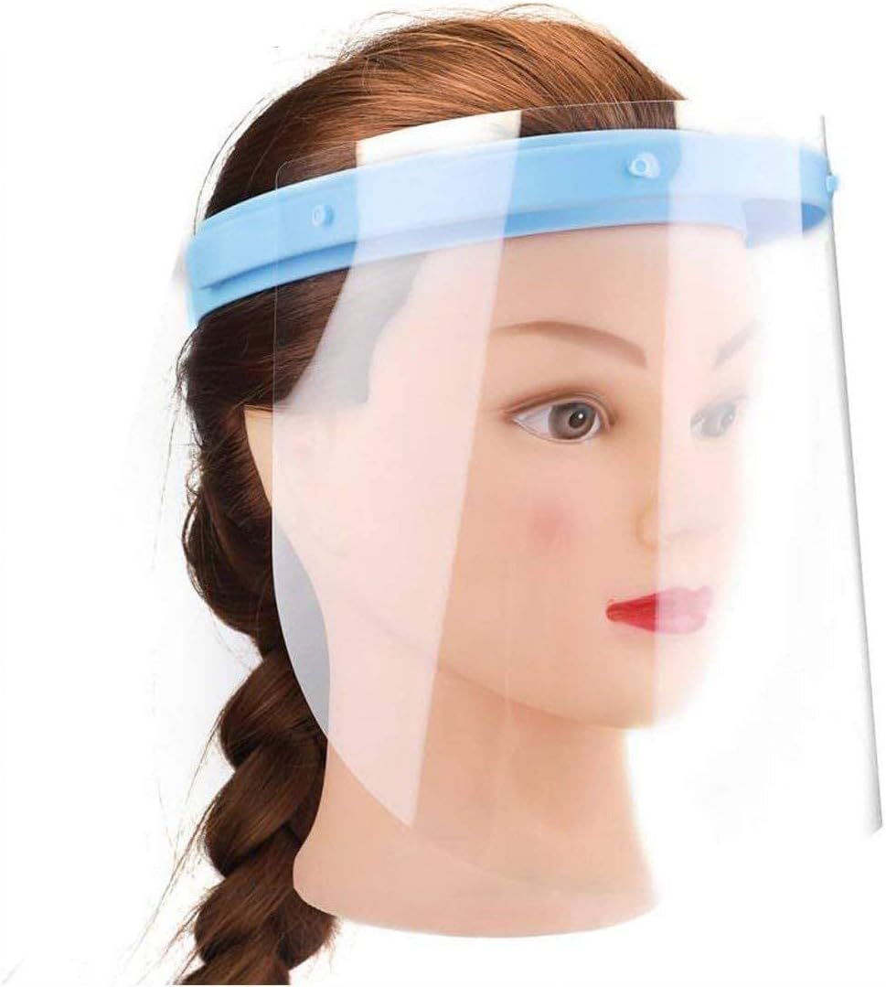 Medical Supply Anti-fog Adjustable Dental Face Shield 10 Plastic Protective Film (Blue)