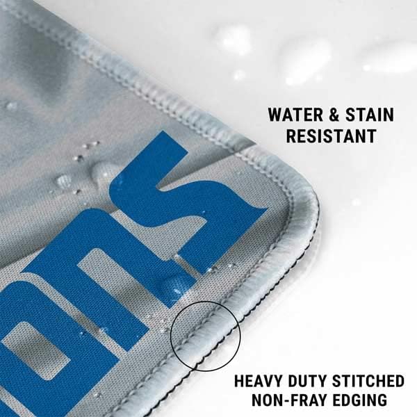 Vista 11 de Skinit Alfombrilla de mouse pequeña para juegos, diseño desgastado con licencia oficial de Detroit Lions con bordes cosidos, impermeable, base