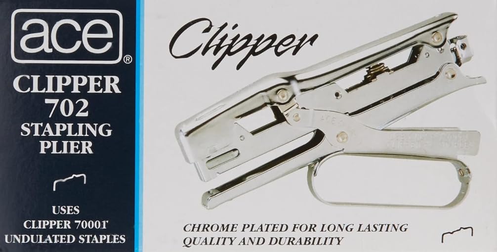 Pinzatrice Mod. 702 Stapling Plier Cucitrice in Metallo Cromato Manuale modello nr. 702