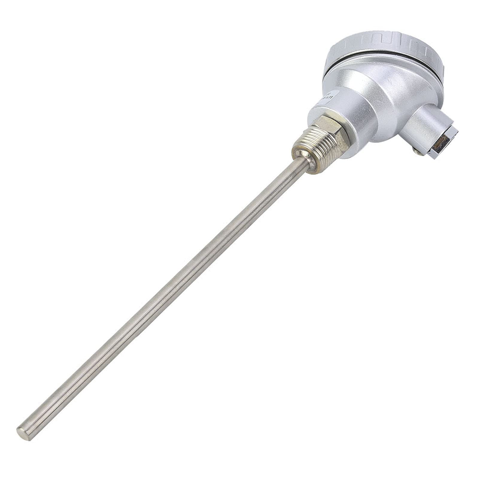 Sonda di Temperatura PT100,Sonda Sensore di Temperatura RTD PT100, Testa Terminale Termocoppia, Sensore di Temperatura Per Controller - Filettatura NPT da 1/2"(protecting housing 200mm)