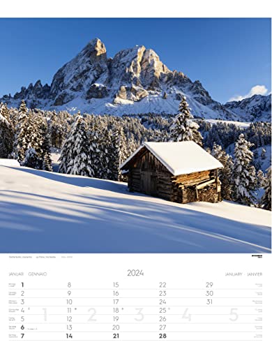 South Tyrol Calendar 2024: Alto Adige - South Tyrol, silver - Image 2