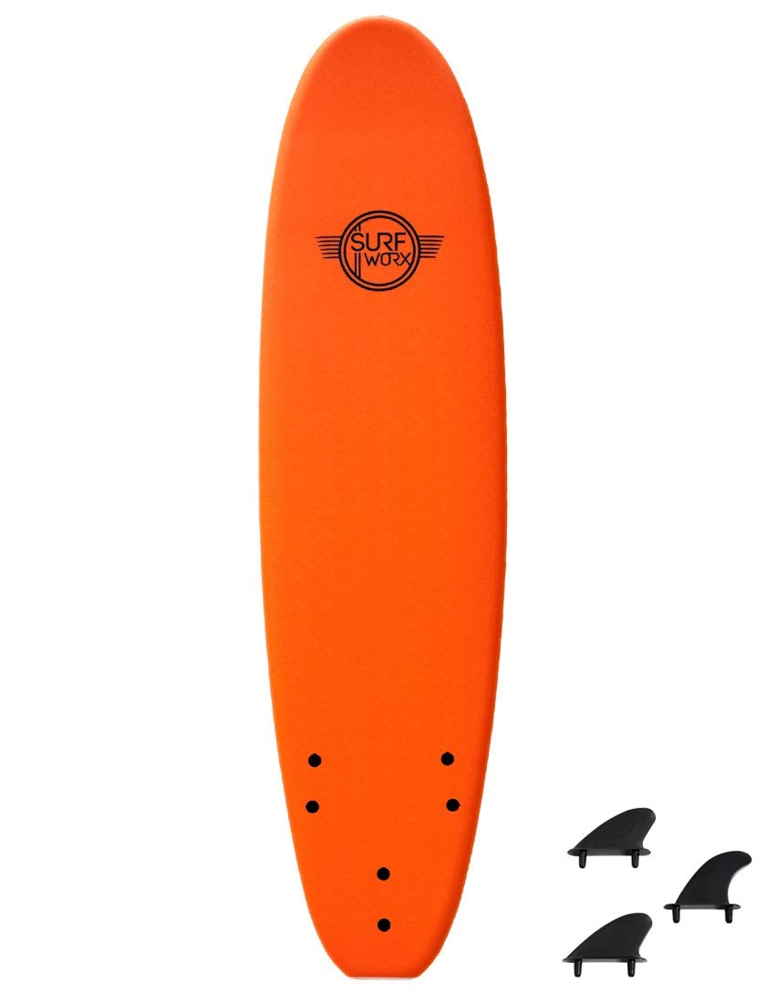 Surfworx Base Mini Mal - Tabla de Surf (2,13 m), Color Naranja