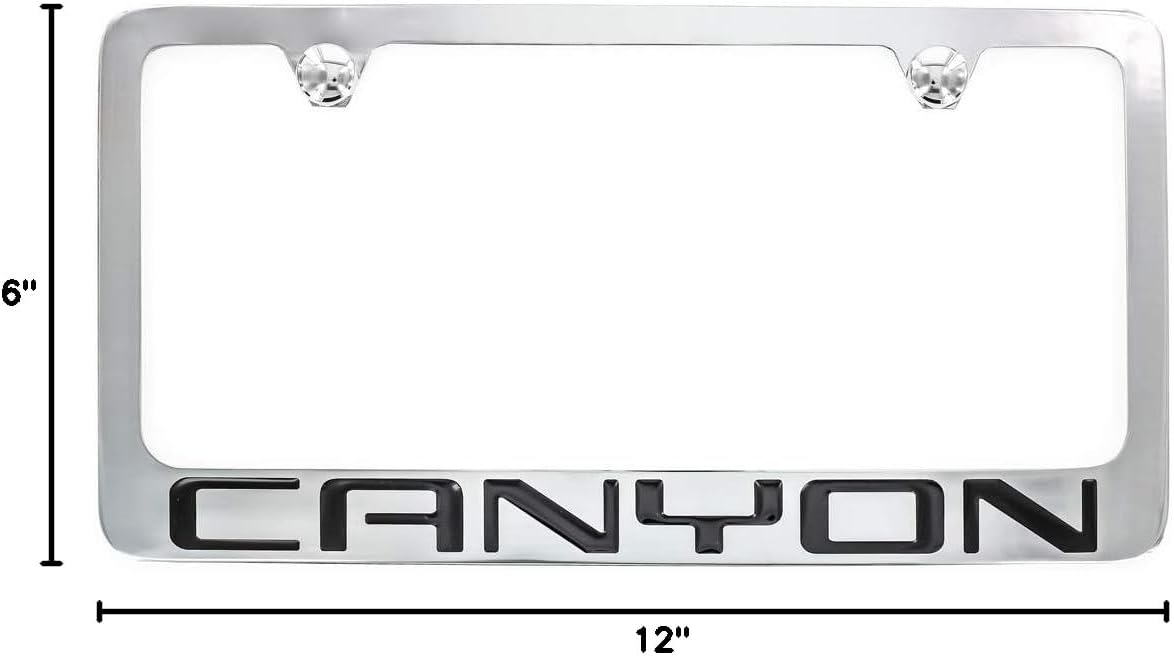 GMC Canyon Chrome Plated Metal License Plate Frame Holder