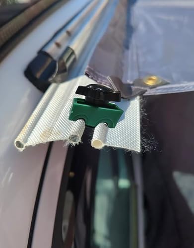JUTTAUTO 2Pcs Awning Rail Channel Lock Blocks Kador Driveaway Kit Clamps for Caravan Campervan Motorhome Drive Away Awning kit 6mm x 6mm,8mm x 6mm,6mm x 4mm Bead Strips - 2