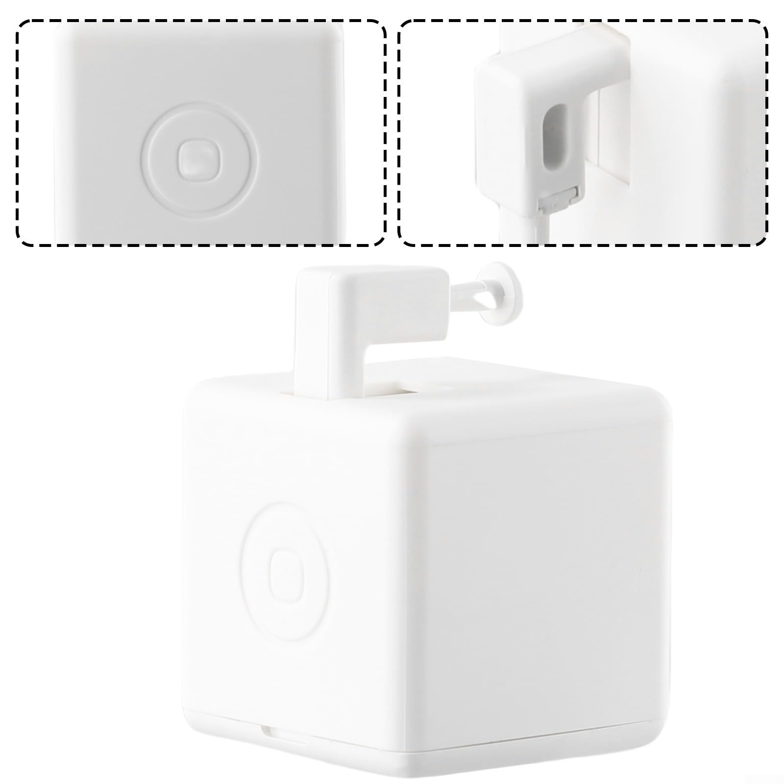 Bouton poussoir sans fil avec WiFi, application à distance et commande vocale pour lumières, appareils électroménagers, installation sans câblage, distance de poussée et minuterie réglables, alimenté