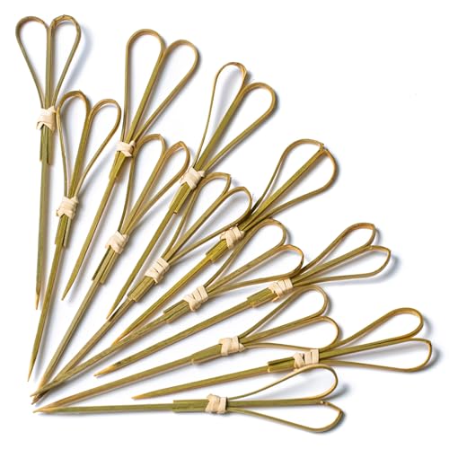 PuTwo 100 Count of Cocktail Picks, Burlywood in Peach Heart Shape