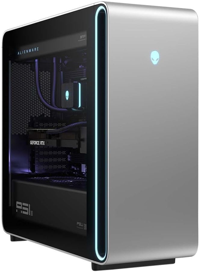 Dell Alienware Area-51 AAT2250 Gaming Desktop - Intel Core Ultra 9 285K, NVIDIA GeForce RTX 5090 32GB GDDR7, 64GB DDR5 RAM, 4TB SSD, Liquid Cooled, Wi-Fi 7, Windows 11 Home - Lunar Silver