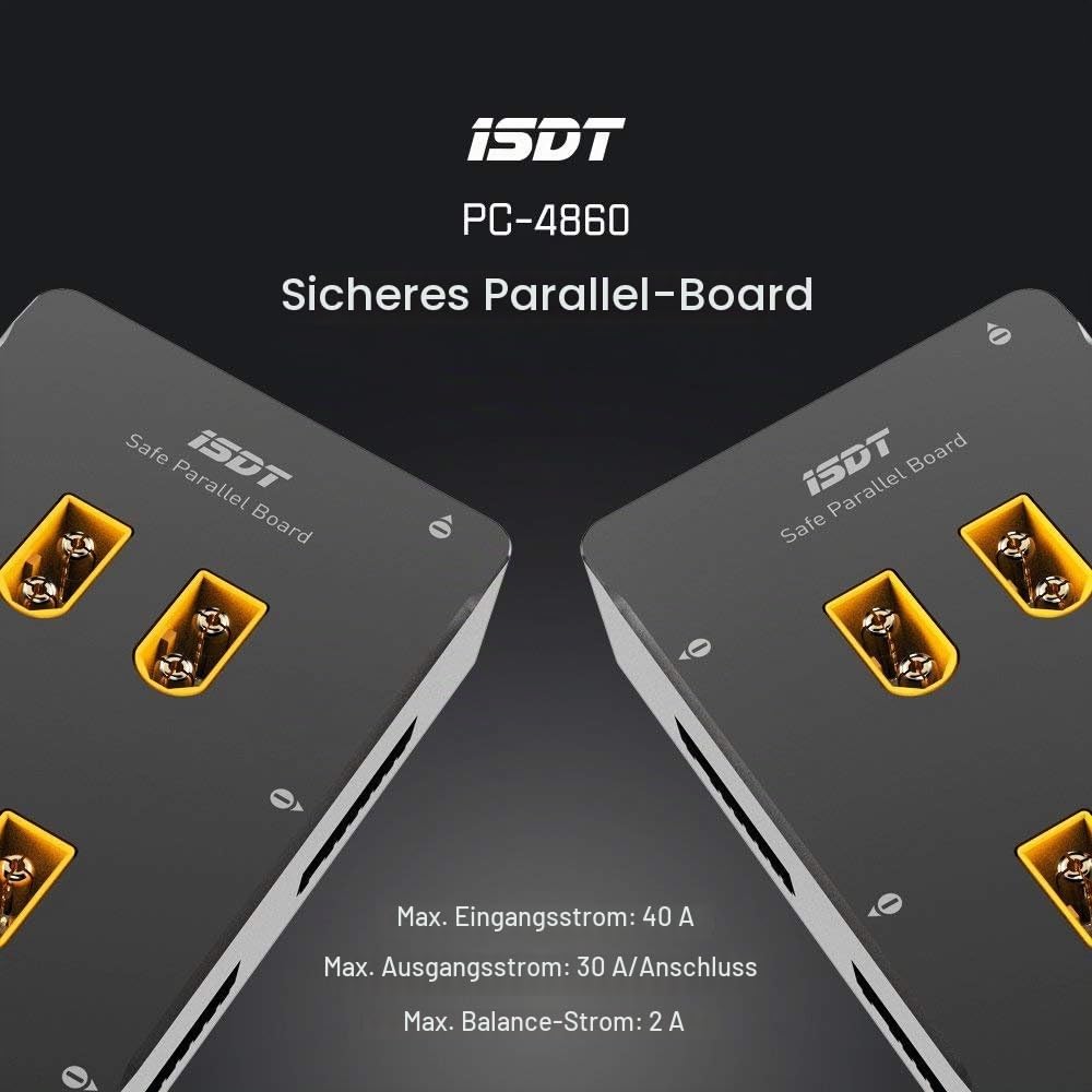 ISDT PC-4860 Lipo Ladegerät Parallel Ladestation Unterstützung 4 Packs von 1-8S XT60 RC LiPo Akku