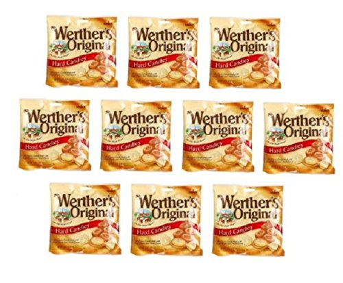 Caramelos duros originales de Werther 10 bolsas de 2.65 onzas