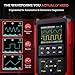 Dual Channel Handheld Oscilloscope,70MHz Bandwidth, 3-in-1 Digital Oscilloscope Multimeter with Signal Generator, 200MSa/s Sampling Rate, 20000 Counts with Type-C Fast Charge, Black & Red 1