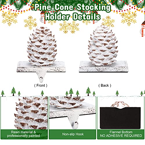 4-Pieces-Christmas-Pine-Cone-Stocking-Holder-Metal-Mantel-Stocking-Hanging-Hook-Xmas-Pine-Cone-Stocking-Holder-Fireplace-Stocking-Hanger-for-Fireplace-Mantel-Christmas-Decor 4 Pieces Christmas Pine Cone Stocking Holder Metal Mantel Stocking Hanging Hook Xmas Pine Cone Stocking Holder Fireplace Stocking Hanger for Fireplace Mantel Christmas Decor