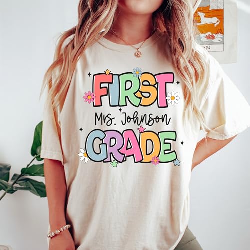 Personalized Kindergarten Teacher Shirt, Back to School Shirt, Cute Preschool Teacher Gift, First Day of School Gifts3