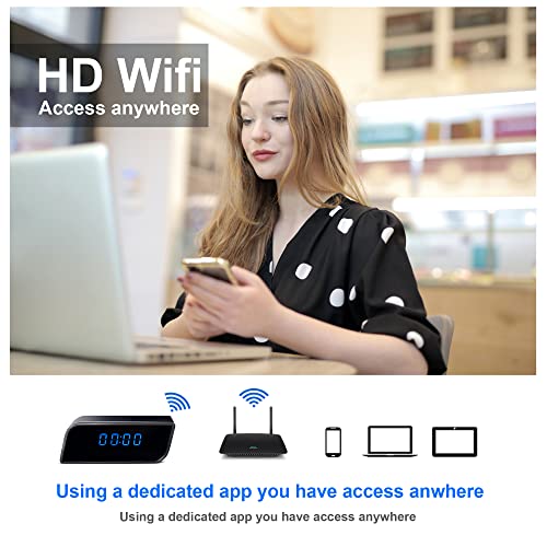 Etlin 2023 Upgrade Camera Detector Wifi Hd 1080P Security Camera Alarm Clock Surveillance Camera With Motion Detection And Night Vision, For Home Warehouse Office Bedroom #TOP3