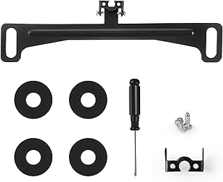 Universal Car Rear View Camera License Plate Bracket, Professional Full Stainless Steel Anti-Rust Paint License Plate Camera Mount for Backup View Cam, Supports 170-Degree Adjustment Cam Mount