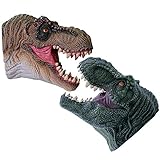 KELIWOW Dinosaur Hand Puppets Realistic Soft Rubber Tyrannosaurus Rex Dinosaur Toys for Kids Boys Girls Dino Head Glove Toy (2 Pack)